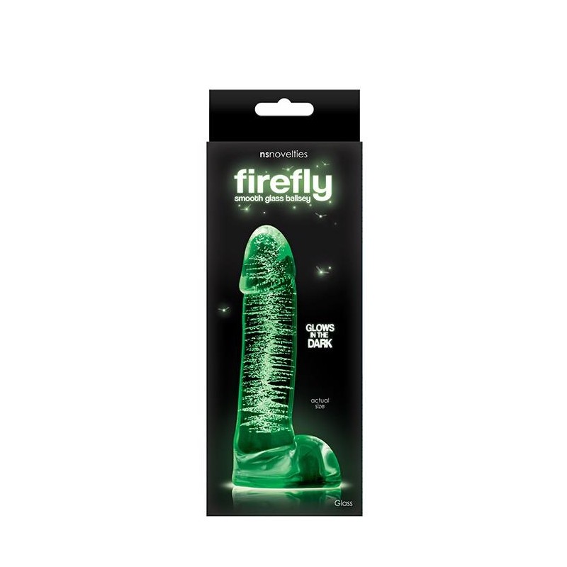 FIREFLY GLASS SMOOTH BALLSEY 4INCH DILDO